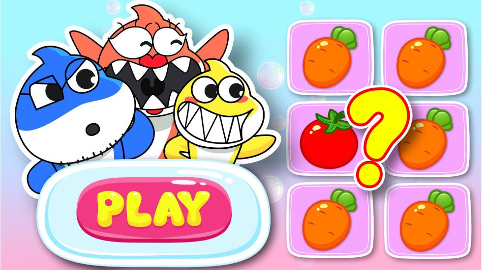 Baby Shark-Matching Colors_Fruits Games And Activities For Kid(Baby Shark Series-2D)