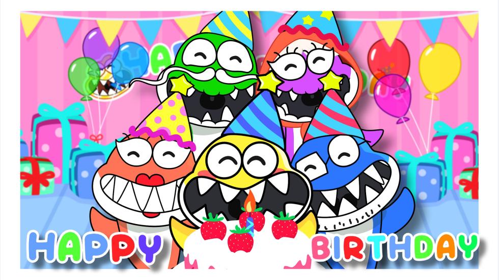 Baby Shark-Happy Birthday Song For Kids(Dự Án Nhím)