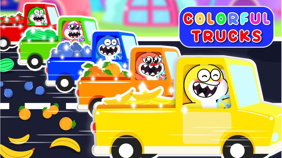 The Colorful Truck-Favorite Colours Baby Shark Song (Baby Shark Series-2d)