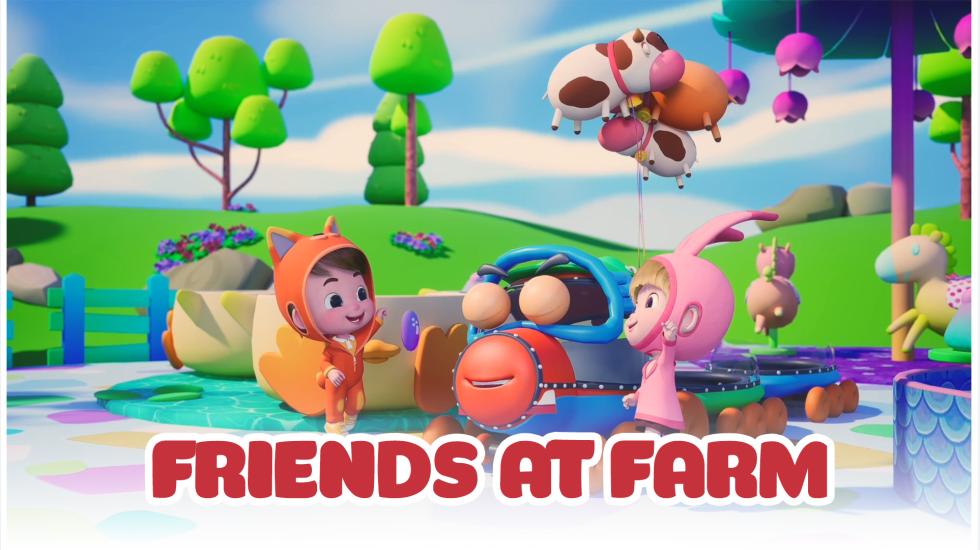 Friends at farm-Lala train 3D