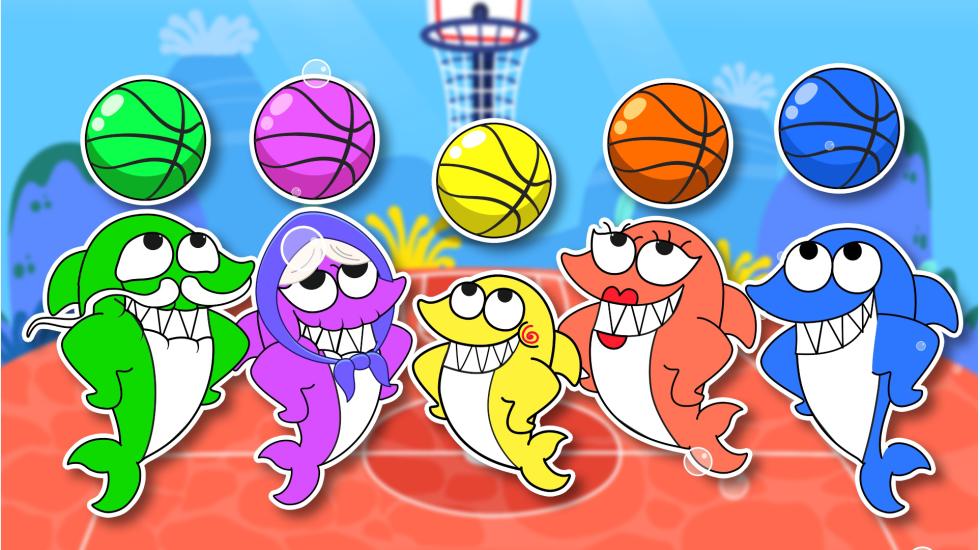 Baby Shark Playing Basketball-Nursery Rhymes Song For Babies (Baby Shark Series-2D)