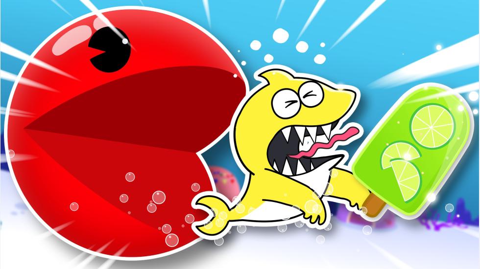Learn Colors With Baby Shark Vs Pacman Loves To Eat Ice Cream For Kids (Baby Shark Series-2D)