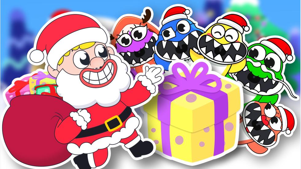 Baby Shark-Baby Shark Giving Gifts to Santa Claus (Dự Án Nhím)