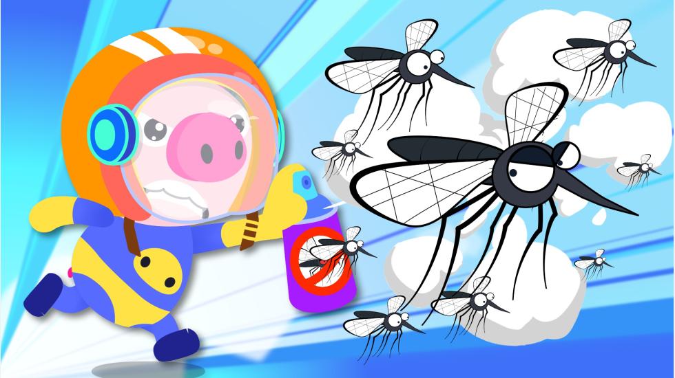 30-Mosquitoes Song-Anti-Mosquito Superhero Piggy (PIGGY & MIMI-2D)