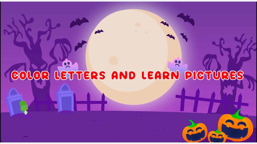 Color letters and learn pictures with Baby Ding Dong