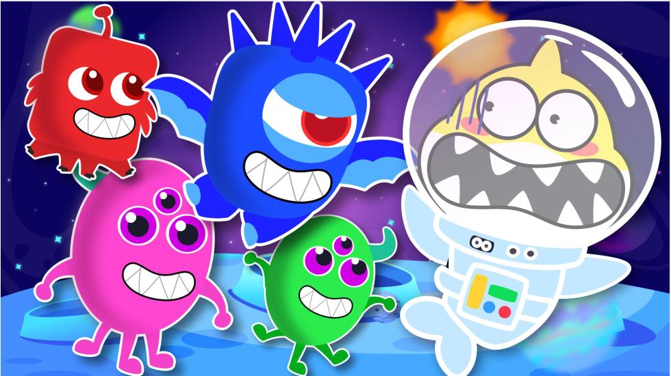 Count The Monsters In Space Baby (Baby Shark Series-2d)
