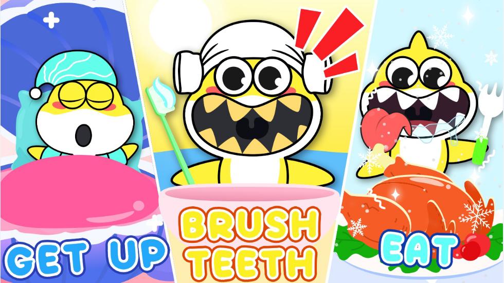 Good Morning Baby Shark Morning Exercise For Kids Fun Wake Up Song For Toddlers (Baby Shark Series-2d)