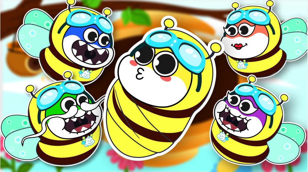 Hard Working Song Baby Shark Turns Into Bees Kids Song (Baby Shark Series-2d)