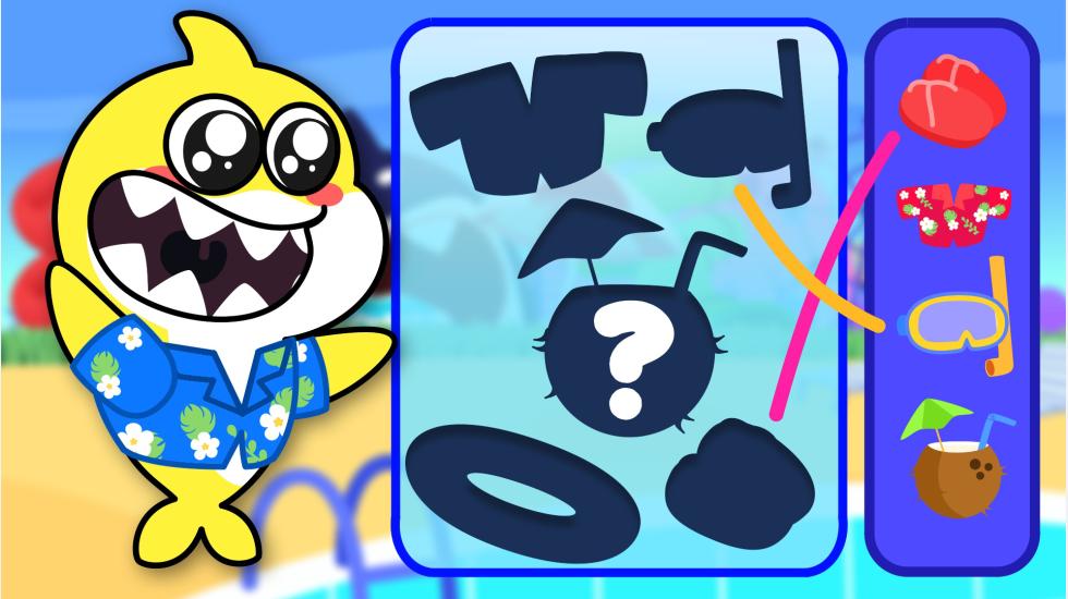 Baby Shark Learns Swim Items Educational Matching Game For Preschoolers (Baby Shark Series-2d)