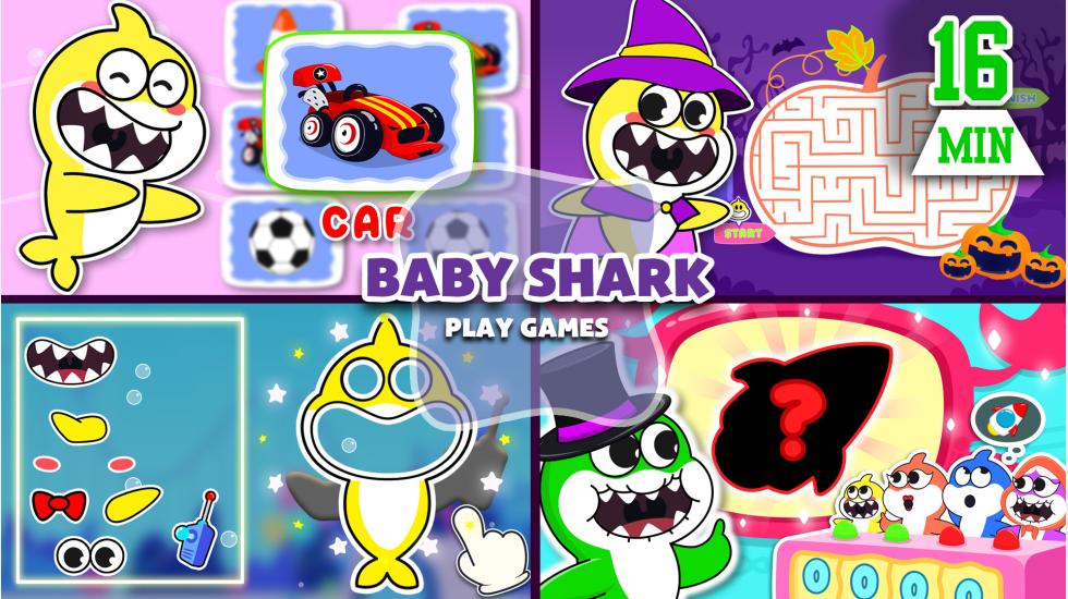 Baby Shark Plays Fun Games Learning Laughter For Kids (Baby Shark Series-2d)