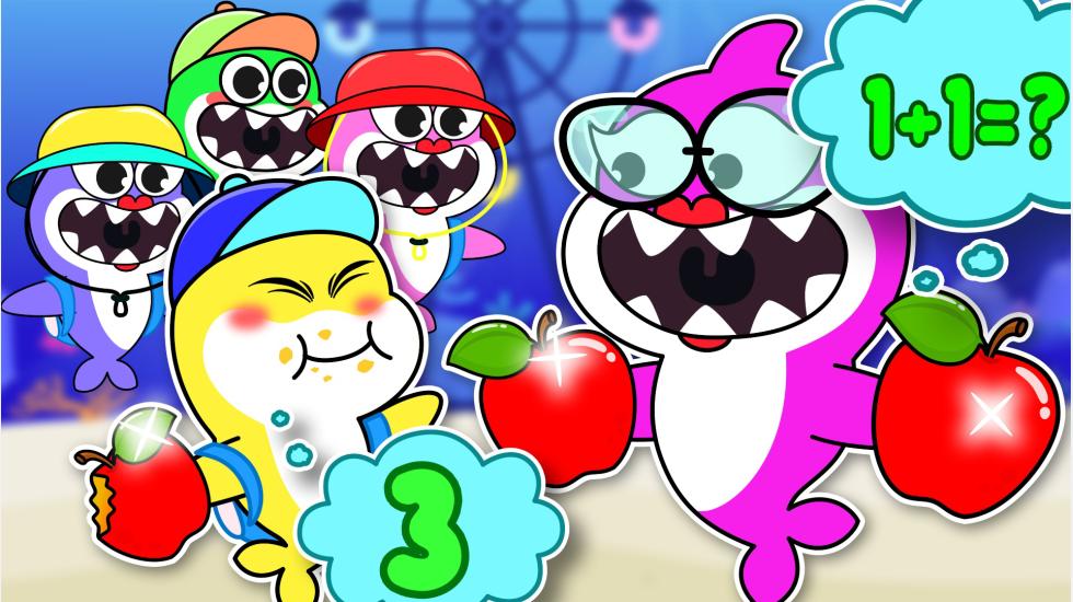 Good Morning Math Teacher Simple Counting For Kids 1+1= Learn Math Fun With Baby Shark (Baby Shark Series-2d)